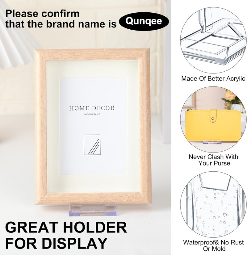 Memorywuu 24 Packs Adjustable Purse Display Stand Clear Acrylic Handbag Stand Holder for Wallet Purses Handbag Bag Jewelry Display Organizer for Party Weddings Home Decoration Birthdays - Image 4